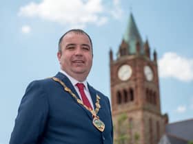 Councillor Brian Tierney, Mayor of Derry City and Strabane District Council. Picture Martin McKeown. 01.06.20