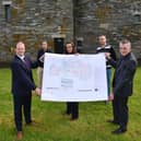 Junior Ministers Gordon Lyons and Declan Kearney heard from Gasyard Centre manager Linda McKinney, Michael Cooper and Cormac Keenan about the ambitious plans for an extension and new exhibition space at the Lecky Road community facility.
