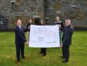 Junior Ministers Gordon Lyons and Declan Kearney heard from Gasyard Centre manager Linda McKinney, Michael Cooper and Cormac Keenan about the ambitious plans for an extension and new exhibition space at the Lecky Road community facility.