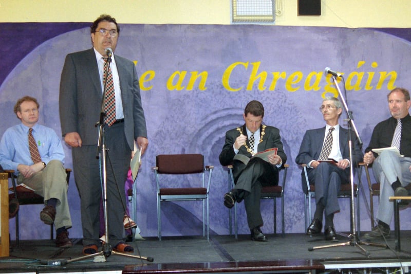 John Hume at the Creggan Festival launch.