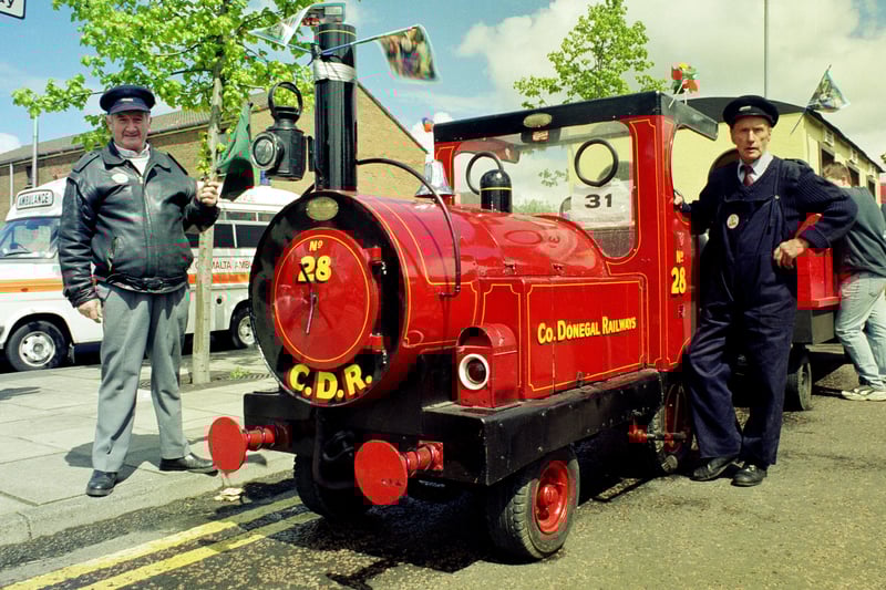 Donegal Railways model engine at Mayor's Parade in Derry.