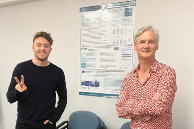 Professor Rory O’Connor with Roman Kemp.