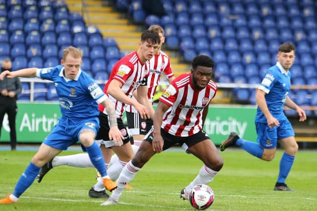 James Akintunde in action at the RSC. Picture by Kevin Moore.