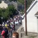 A small section of the large crowd in Buncrana.