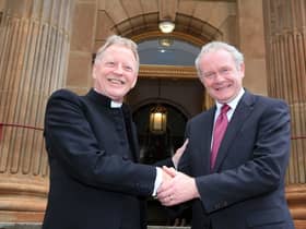 Rev. David Latimer and Martin McGuinness.