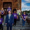 The Mayor Brian Tierney with members of the NW Migrants Forum ahead of last night's commemoration.