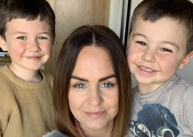 Mary Rose McCready, pictured with her two sons.