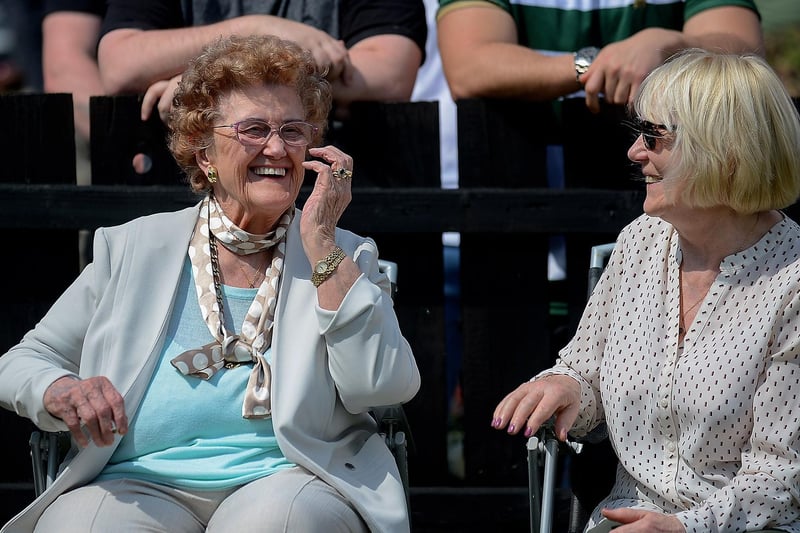 Mrs Bridie McBrearty (left) and Anne Bell pictured at the planting of Crann na Poblachta commemoration for the 1981 hunger strikers and the anniversary of Volunteers George McBrearty and Charles ‘Pop’ Maguire, held at Rathkeele Way on Sunday afternoon last.  DER2122GS - 005