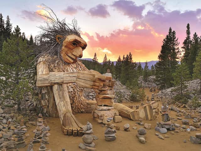 The Isak Heartstone Sculpture, Breckenridge, Colorado USA by Thomas Dambo