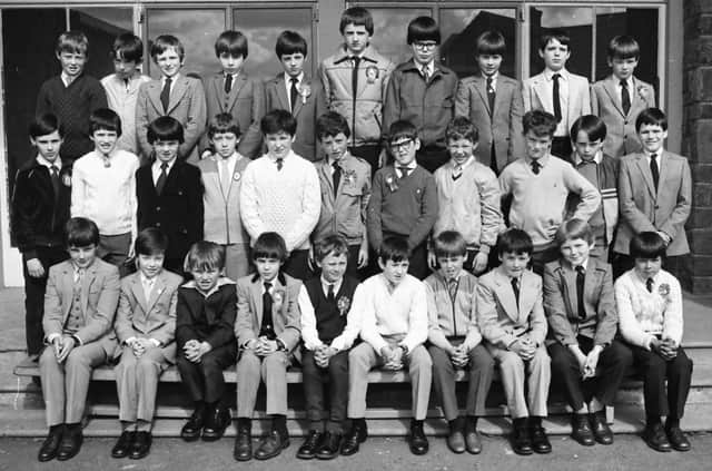 One of the P7 classes at St Patrick's Boys' PS, Pennyburn, who were confirmed in May 1983.