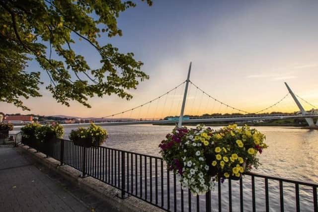 Flowers along the quay in Derry have added a welcome splash of colour along the quay.