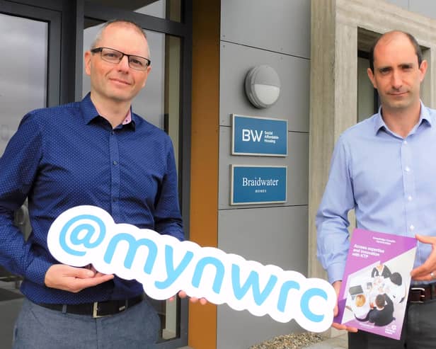 Dr Fergal Tuffy, NWRC BSC Technology Innovation Manager (left) and Joe McGinnis, Managing Director of Braidwater announcing the new KTP collaboration.