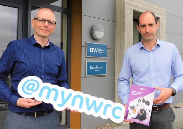 Dr Fergal Tuffy, NWRC BSC Technology Innovation Manager (left) and Joe McGinnis, Managing Director of Braidwater announcing the new KTP collaboration.