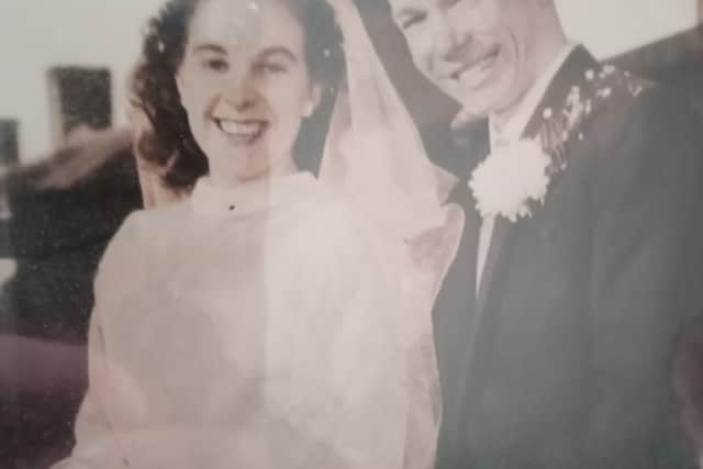 Raymond and his late wife Margaret on their wedding day back in 1957.