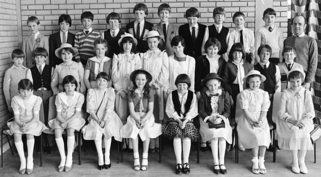 One of the 1983 Confirmation classes from Carnhill PS.