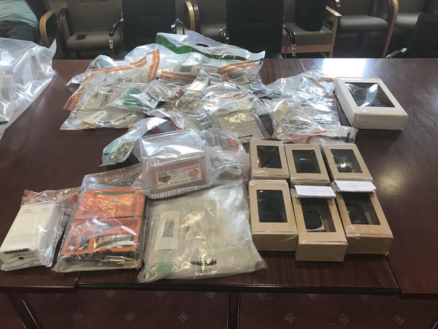 Items seized during this week’s search operations.