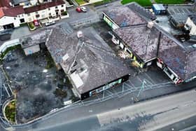 An aerial shot of the site in the Bogside to be developed.