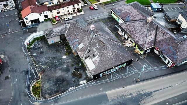 An aerial shot of the site in the Bogside to be developed.