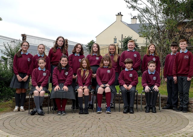 Mr B. McLaughlin’s P7 class at Culmore Primary School, Derry. DER2123GS – 033