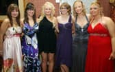 Pictured at the Royal & Prior College Raphoe Prom, held in the An Grianan Hotel, from left, Louise Connolly, Karen Moore, Megan Clarke, Katie Moore, Louise Hegarty and Aisling McKnight. (2101GM13)