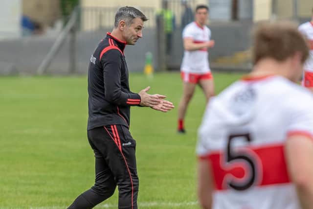 Derry manager Rory Gallagher has seen his side make real progress this season after securing promotion to Division Two at the weekend. (Photo: Stefan Hoare)