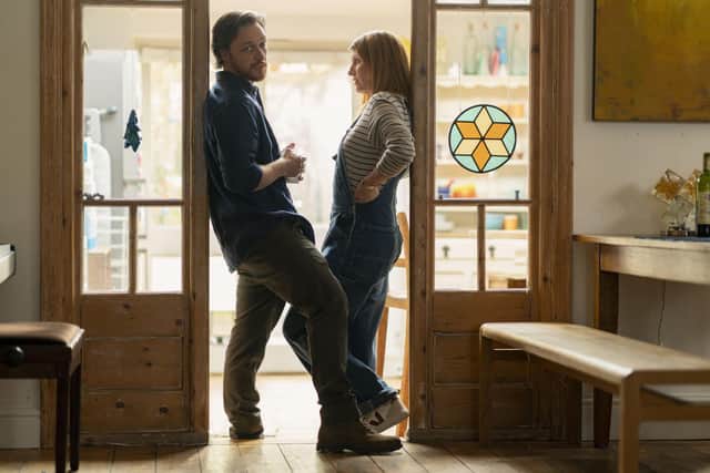 He (James McAvoy) and She (Sharon Horgan)