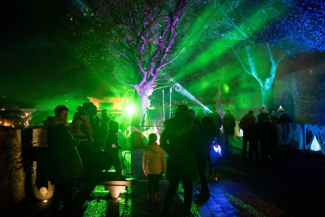 Crowds fill Grand Parde as the Awakening of the Walls begins as Derry City and Strabane District Councilâ€TMs Halloweâ€TMen celebrations get into full swing ahead of the spectacular carnival parade and fireworks display on Thursday night. Picture Martin McKeown. 28.10.19