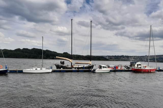 Pianocean performing aboard the Lady Flow in Derry at the weekend.