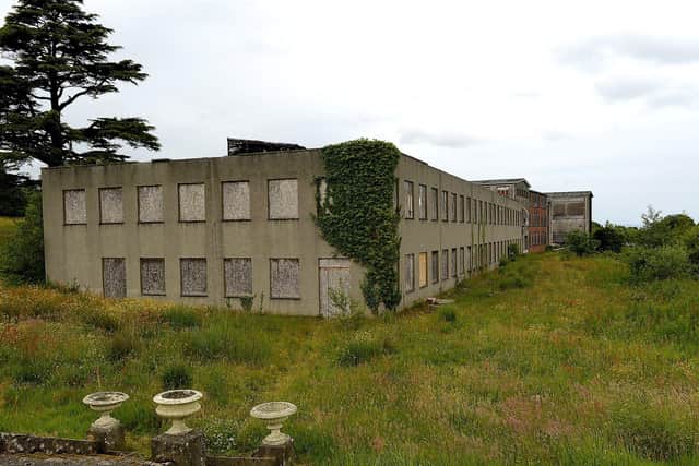 Derelict buildings on the old Thornhill College site Culmore Road that has been vacant since 2004. DER2125GS - 009