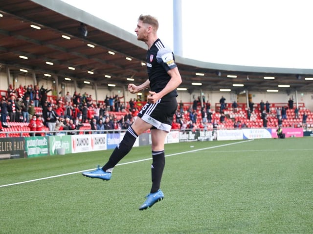 Ronan Boyce celebrates Derry City's equaliser against Sligo Rovers. Picture by Kevin Moore/MCI