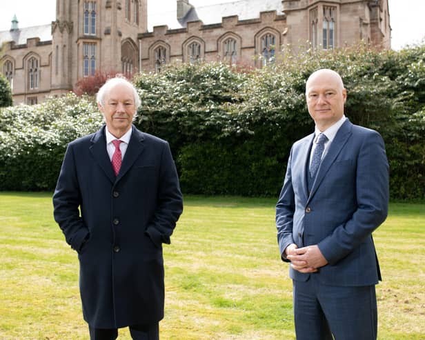 Dr Peter Fitzgerald and Professor Paul Bartholomew at UU Magee.