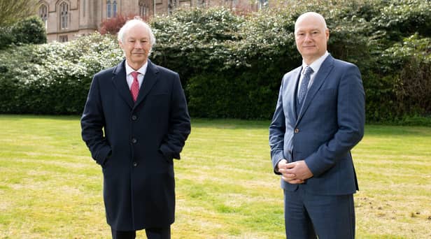Dr Peter Fitzgerald and Professor Paul Bartholomew at UU Magee.