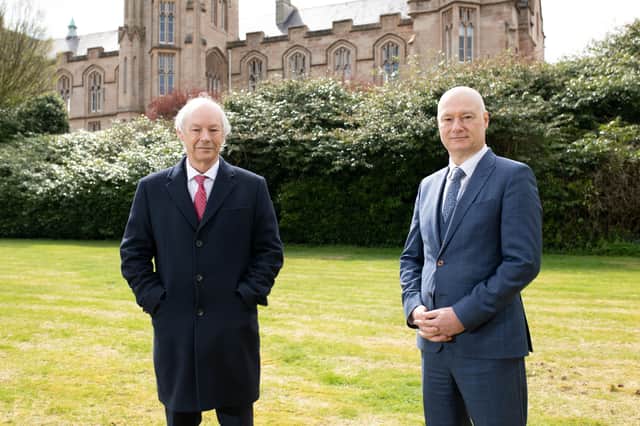 Dr Peter Fitzgerald and Professor Paul Bartholomew at UU Magee.