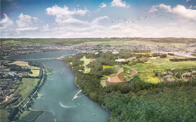 An artist’s impression of how the site will look once completed.