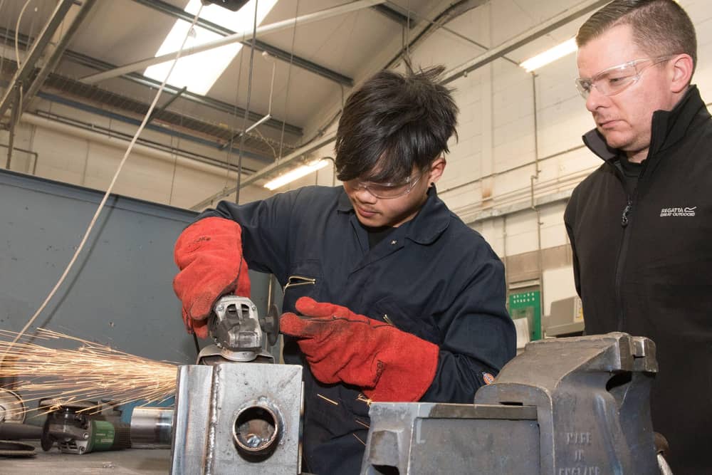 2019: Ricardo Butler and Shane Colgan, Fabrication & Welding, at the North West Regional College Inter Campus Skillbuild competition.