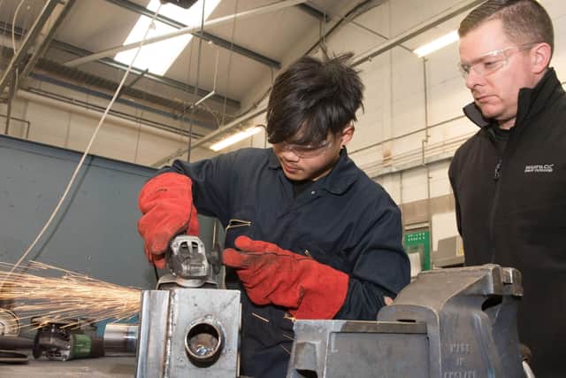2019: Ricardo Butler and Shane Colgan, Fabrication & Welding, at the North West Regional College Inter Campus Skillbuild competition.