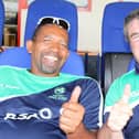 Former Ireland coach Phil Simmons pictured alongside the late great Roy Torrens.