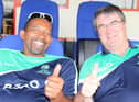 Former Ireland coach Phil Simmons pictured alongside the late great Roy Torrens.