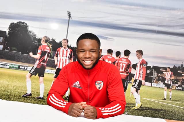 Derry City's James Akintunde has signed a new contract extension. Picture by Kevin Morrison