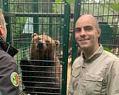 Killian McLaughlin, founder of Wild Ireland, with one of the three bears he previously brought back to Ireland.
