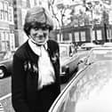 Lady Diana Spencer leaving her flat in Kensington, London