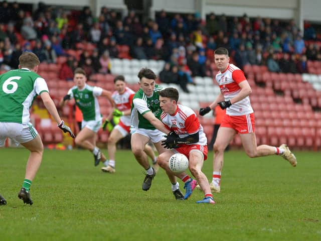 Derry's Conleth McGuckian will play a key role for the Oak Leafers  on Friday night.
(Photo: George Sweeney)