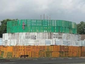 The loyalist bonfire in Limavady.