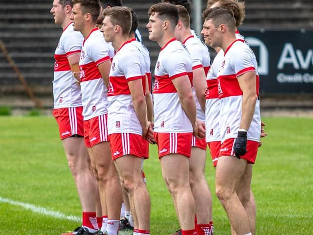 Derry lost out to Donegal's injury time winner in a thrilling game in Balybofey. (Photo: Stefan Hoare)