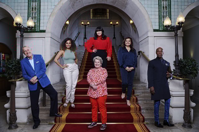 Sandi Toksvig, Anna Richardson, Amber Gill, Chris Eubank, Len Goodman and Nina Wadia