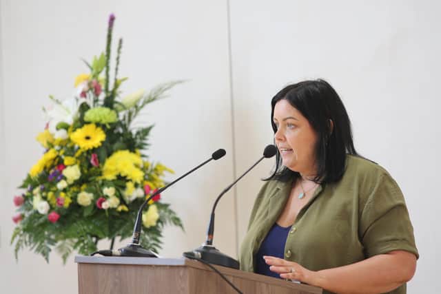 Communities Minister Deirdre Hargey at the official opening of the new Top of the Hill Community Centre in Derry.
Mandatory Credit ©Lorcan Doherty