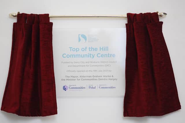 Communities Minister Deirdre Hargey and the Mayor of Derry and Strabane, Alderman Graham Warke officially open the new Top of the Hill Community Centre in Derry.


Mandatory Credit ©Lorcan Doherty