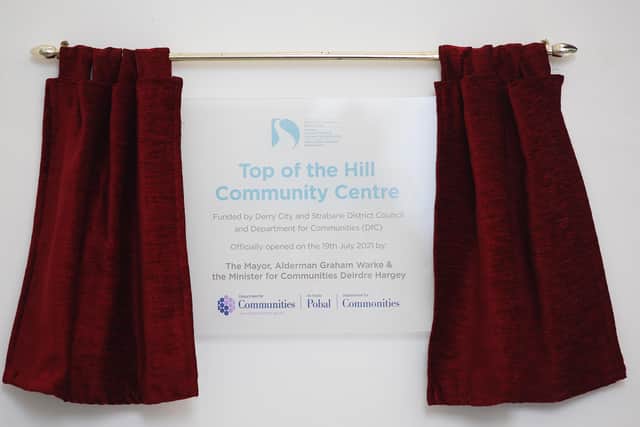 Communities Minister Deirdre Hargey and the Mayor of Derry and Strabane, Alderman Graham Warke officially open the new Top of the Hill Community Centre in Derry.
Mandatory Credit ©Lorcan Doherty