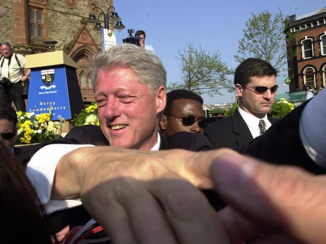 May 2001... Bill Clinton visits Derry.