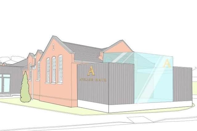 One of the proposed options for the extension to the existing Atelier building in Ebrington.